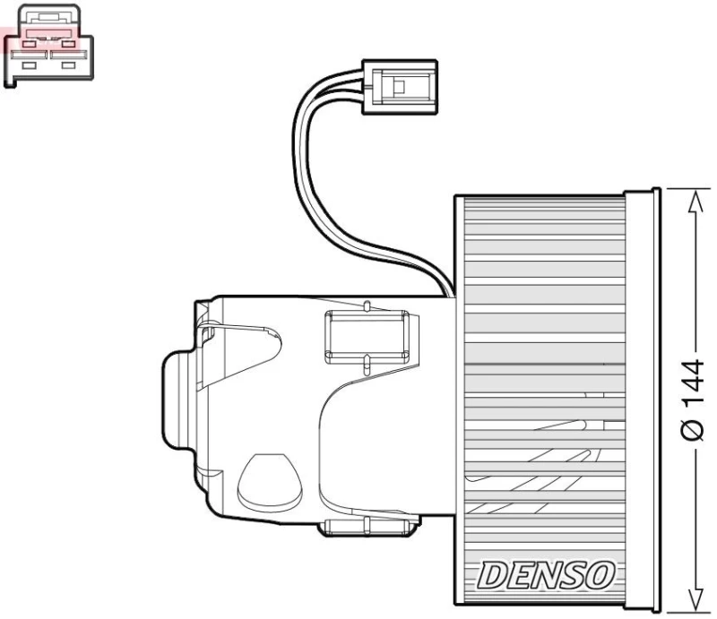 Image of DENSO Blower motor DENSO DEA05008