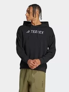 Image of adidas Terrex Terrex Large Logo Hoodie (gender Neutral), Black Size M Men