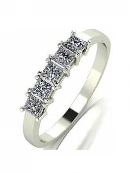 Image of Moissanite 9Ct Gold 0.50Ct Square Brilliant Eternity Ring