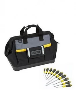 image of Stanley Stanley Stst83329-1 16Inch Tool Bag + 10 Piece Screwdriver Set