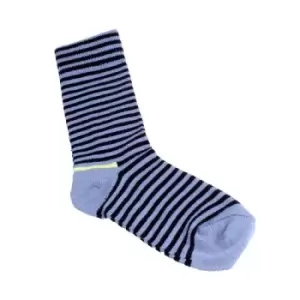 image of Timberland Womens/Ladies Premium Wool Striped Socks (M) (Blue)