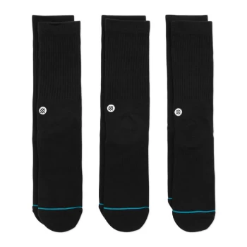 Image of Stance Stance Icon 3 Pack Socks - Black
