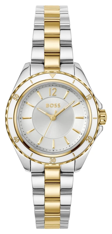 Image of BOSS 1502848 SAGE AQUA Three-Hand Quartz (30mm) Silver Dial Watch