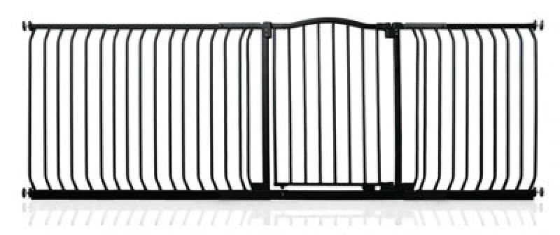 Image of Safetots Curved Top Safety Gate, 225Cm - 234Cm, Matt Black, Pressure Fit Stair Gate