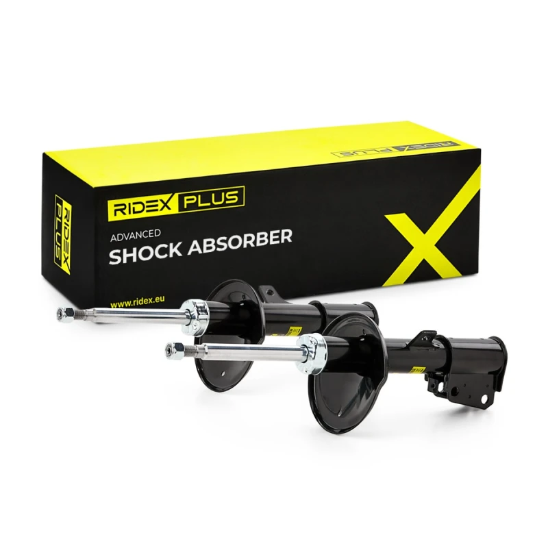 Image of RIDEX PLUS 854S1942P Shock absorber Front Axle Left, Gas Pressure, Twin-Tube, Suspension Strut, Top pin Shock Absorber (854)
