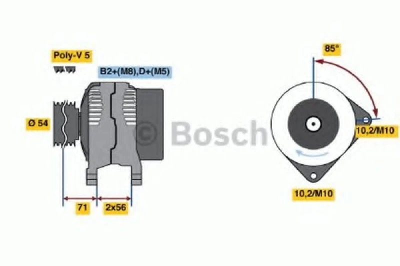 Image of Alternator Bosch 0 986 046 140