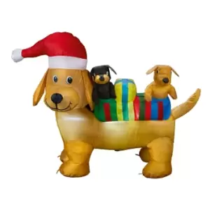 Image of (H)0.84M LED Puppy Christmas Inflatable