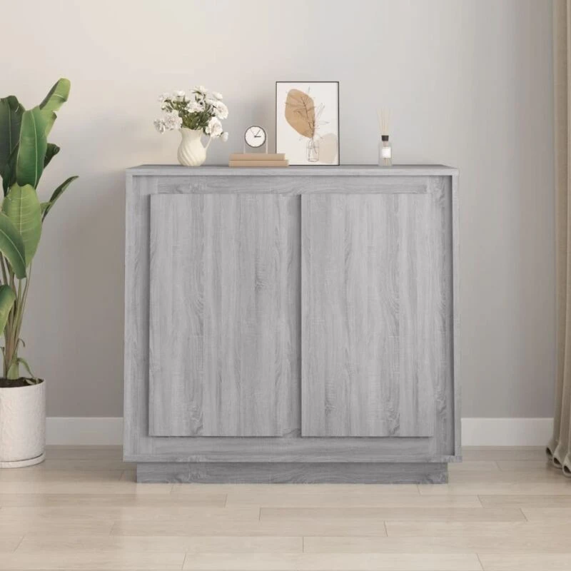 Image of Vidaxl Sideboard Grey Sonoma 80X34X75cm Engineered Wood