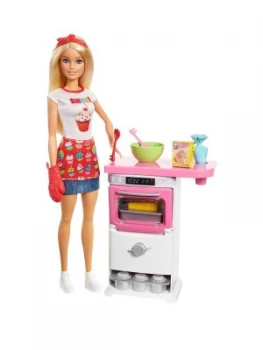 image of Barbie Bakery Chef Doll And Playset