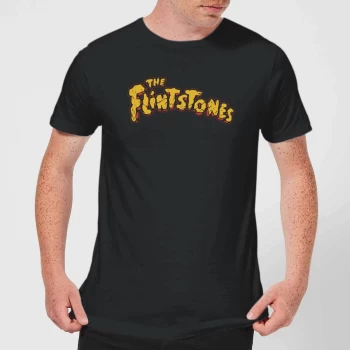 image of The Flintstones Logo Mens T-Shirt - Black - 3XL