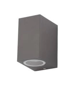 image of Zinc FLEET Square Outdoor Up and Down Wall Light Anthracite