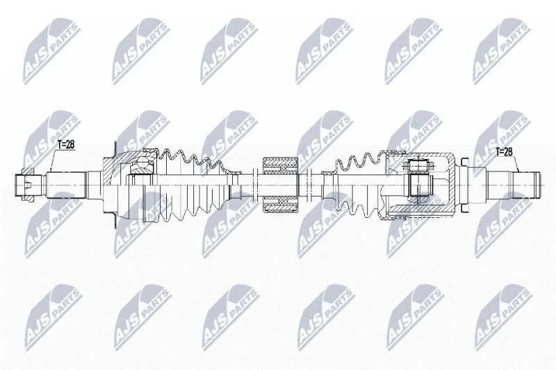 Image of NTY NPW-SU-044 Drive shaft Front Axle Right Drive Shaft (13)