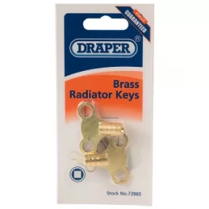 image of Draper 43799 Pair of Brass Radiator Keys