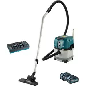 image of Makita VC004GLD22 40V Max XGT Cordless Brushless Vacuum Cleaner