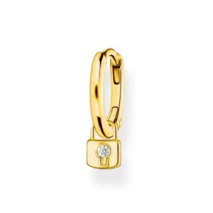 THOMAS SABO Gold Plated Padlock Single Hoop Earring