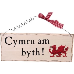 Image of Cymru Am Byth Welsh Hanging Sign
