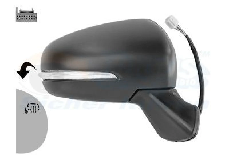 Image of VAN WEZEL Wing mirror VAN WEZEL 5265828