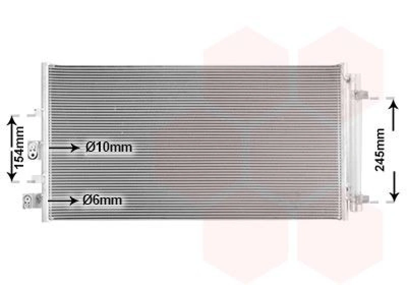 Image of VAN WEZEL Air conditioning condenser VAN WEZEL 18015719