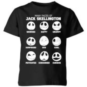 image of The Nightmare Before Christmas Jack Pumpkin Faces Collection Kids T-Shirt - Black - 11-12 Years