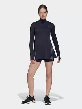 Image of adidas Run Icon 3-stripes Dress - Blue Size M, Women
