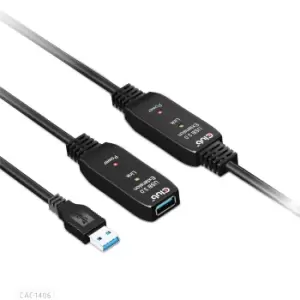 image of CLUB3D USB 3.2 Gen1 Active Repeater Cable 15m/ 49.2 ft M/F 28AWG