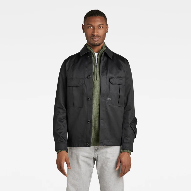 Image of G Star Mens Relaxed Overshirt Dk Black male Small