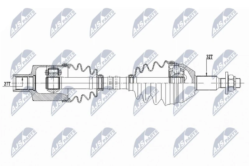 Image of NTY NPW-CH-110 Drive shaft Front Axle Right Drive Shaft (13)