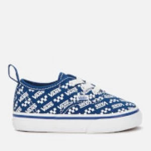 Image of Vans Toddler's Logo Repeat Elastic Lace Trainers - Blue/True White - UK 9 Toddler