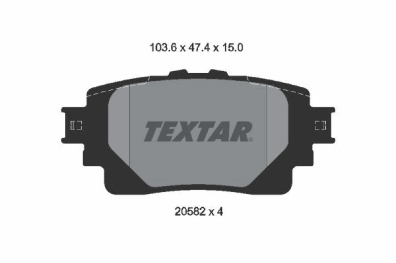 Image of Brake pad set TEXTAR 2058201
