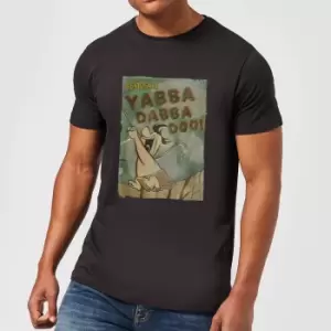 Image of The Flintstones Yabba Dabba Doo! Mens T-Shirt - Black - 3XL
