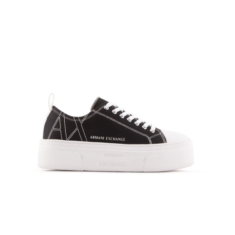 Image of Armani Exchange Trainers Black-White female UK 2