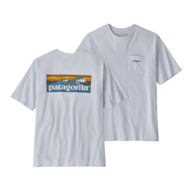 Image of T-Shirt with logo Patagonia Boardshort Blanc Male 2XL