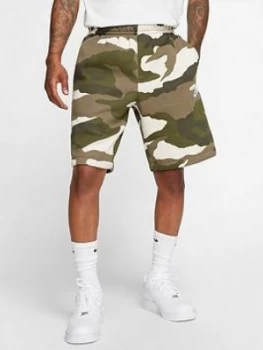 image of Nike Club Camo Shorts - Olive