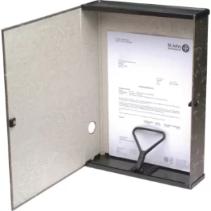 Image of Rigid Foolscap Marbled/Cloud Box File Black (Sgl)