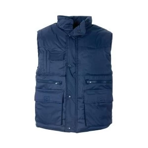 image of Body Warmer 2XL Polyester with Padding and Multi Pockets Navy