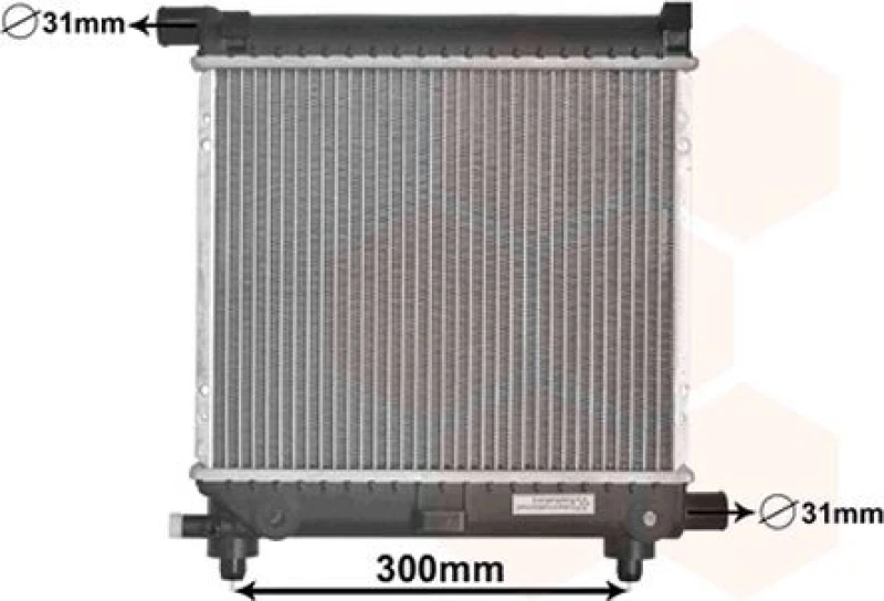 Image of VAN WEZEL Engine radiator VAN WEZEL 30002039