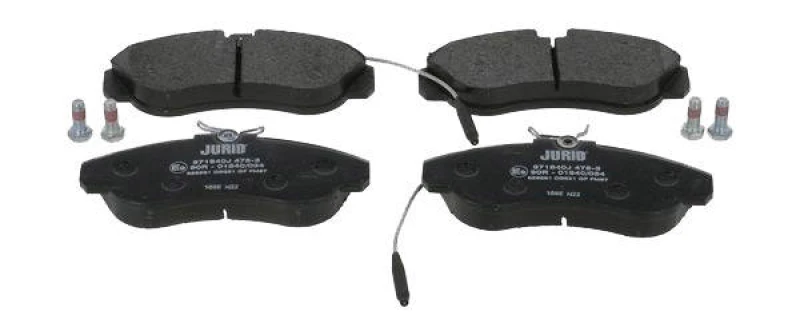 Image of JURID 571840J Brake pad set incl. wear warning contact, without accessories Brake Pad Set,disc brake (402)