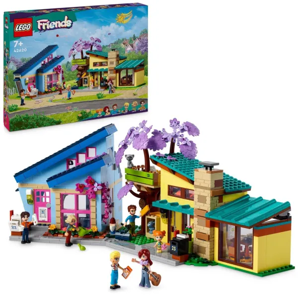 image of LEGO Friends Olly and Paisley's Family Houses Toy Set 42620