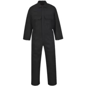 image of Portwest - BIZ1 Black Sz 3XL T Bizweld Flame Retardant Welder Overall Coverall Safety Boiler Suit