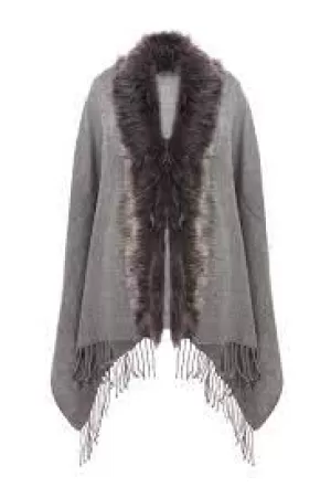 image of Quiz Faux Fur Cape