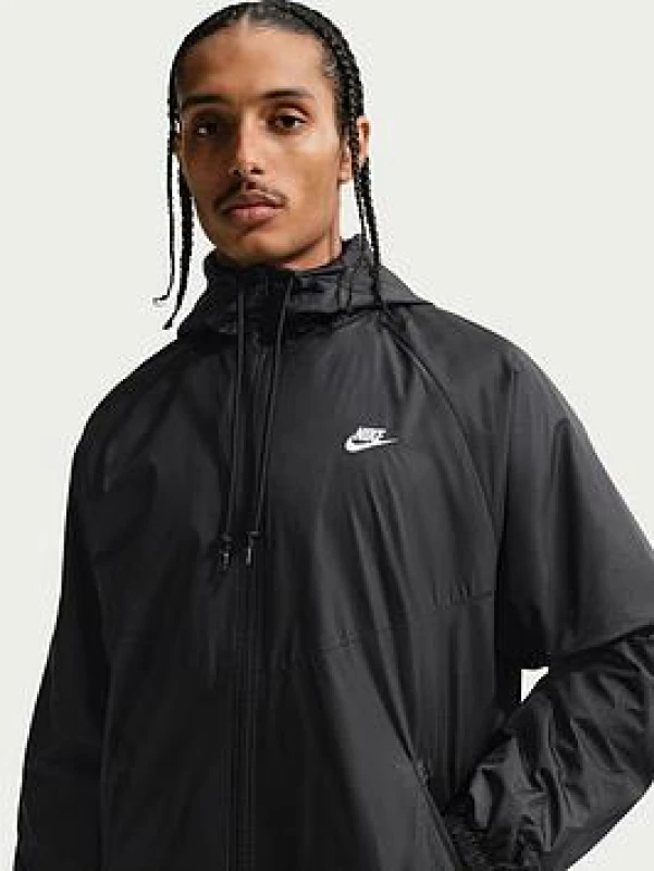 Image of Nike Sportswear Windrunner Mens Hooded Jacket - Black Male XL