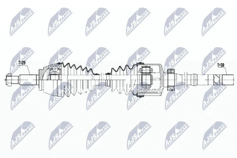 Image of NTY NPW-RE-089 Drive shaft Front Axle Right Drive Shaft (13)