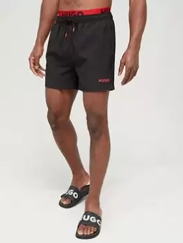Image of HUGO Flex Swim Shorts - Black, Size 2XL, Men