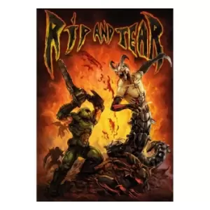 Image of Doom Art Print Rip and Tear Limited Edition 42 x 30 cm