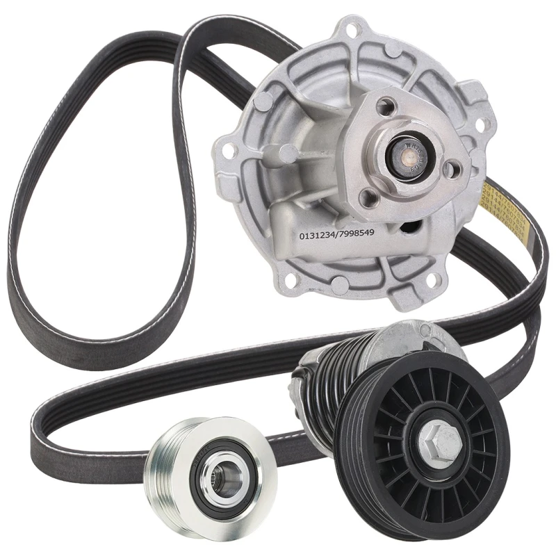 Image of RIDEX 4172P0068 Water Pump + V-Ribbed Belt Kit with water pump, Check alternator freewheel clutch & replace if necessary Water Pump + V-Ribbed Belt K