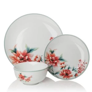 image of Sabichi 12 Piece Blossom Porcelain Dinner Set