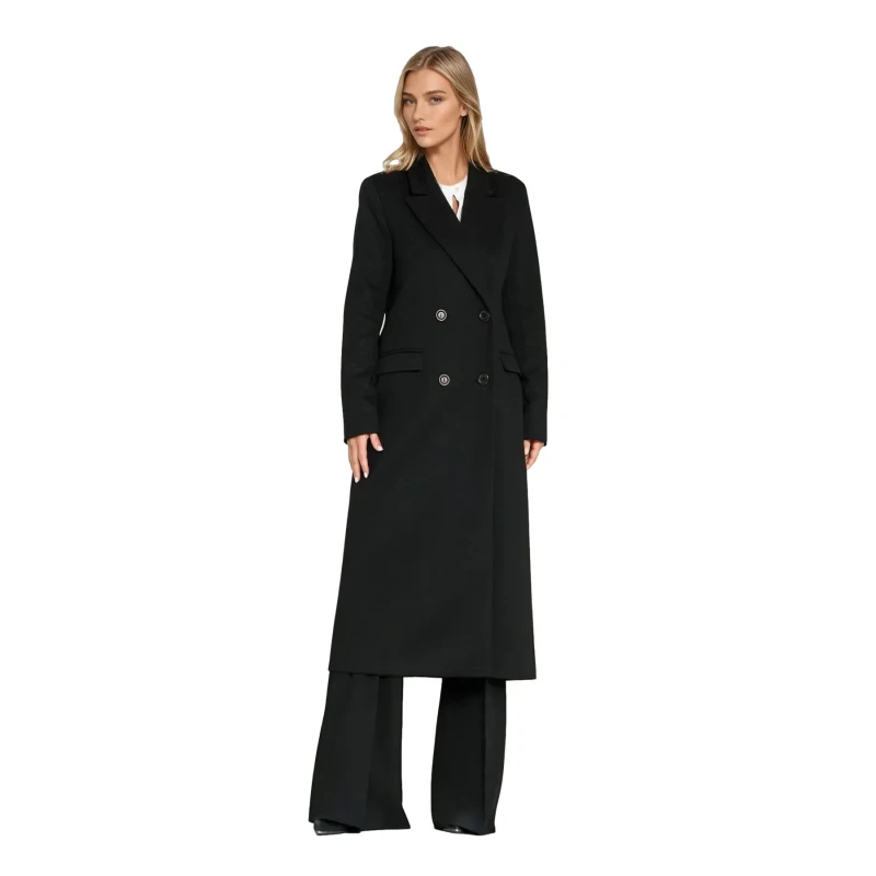 Image of Nife Womens double-breasted coat Nife Elegant Noir Female 36