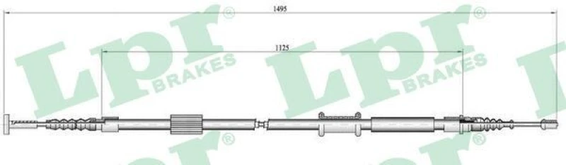 Image of LPR Handbrake cable LPR C1448B