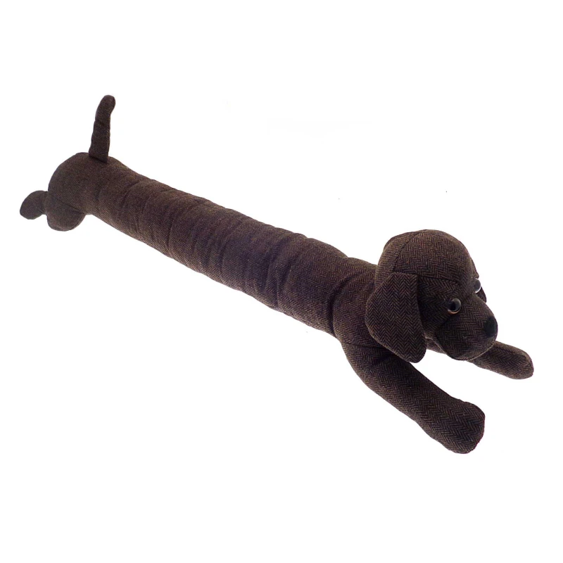 Image of Country Club Country Club Chocolate Labrador Novelty Draught Excluder Herringbone Brown Brown One Size Unisex 5023674235184