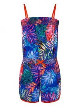 Monsoon Girls Storm S.E.W Dalida Playsuit - Blue, Size 15 Years, Women